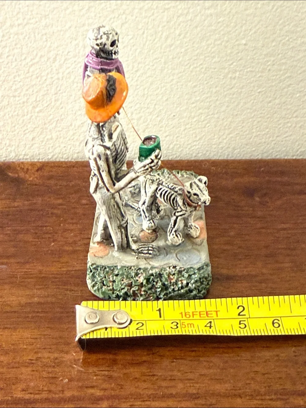 Lemax Moonlight Stroll Skeletons Walking Dog #82571 Halloween Village Decor